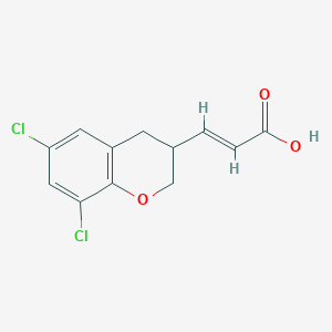 (2E)-3-(6,8-dichloro-3,4-dihydro-2H-chromen-3-yl)acrylic acid