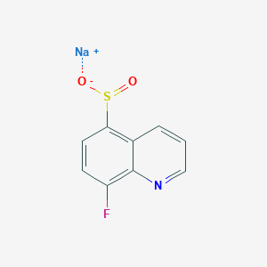 molecular formula C9H5FNNaO2S B13160846 Sodium 8-fluoroquinoline-5-sulfinate 