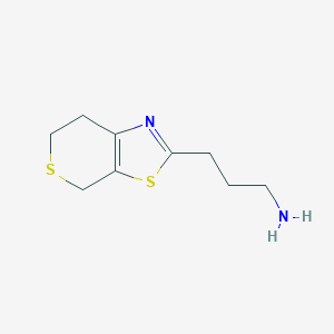 3-(4H,6H,7H-Thiopyrano[4,3-D][1,3]thiazol-2-YL)propan-1-amine