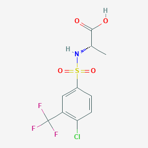 (2S)-2-[4-Chloro-3-(trifluoromethyl)benzenesulfonamido]propanoic acid