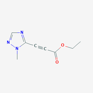 molecular formula C8H9N3O2 B13160957 Ethyl 3-(1-methyl-1H-1,2,4-triazol-5-yl)prop-2-ynoate 