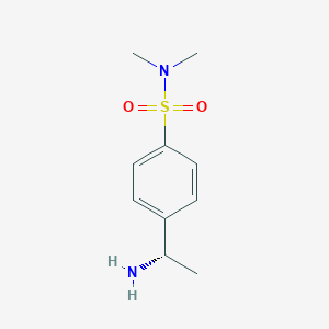 4-[(1S)-1-Aminoethyl]-N,N-dimethylbenzene-1-sulfonamide