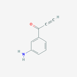 molecular formula C9H7NO B13160974 1-(3-Aminophenyl)prop-2-yn-1-one 