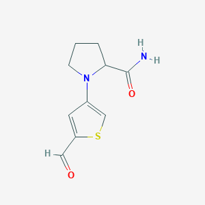 1-(5-Formylthiophen-3-YL)pyrrolidine-2-carboxamide