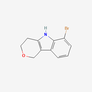 molecular formula C11H10BrNO B13160984 6-Bromo-1H,3H,4H,5H-pyrano[4,3-B]indole 