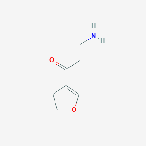 molecular formula C7H11NO2 B13160991 3-Amino-1-(4,5-dihydrofuran-3-yl)propan-1-one 