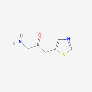 molecular formula C6H8N2OS B13161000 1-Amino-3-(1,3-thiazol-5-yl)propan-2-one 