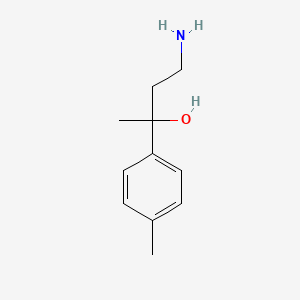 molecular formula C11H17NO B13161009 4-Amino-2-(4-methylphenyl)butan-2-ol 