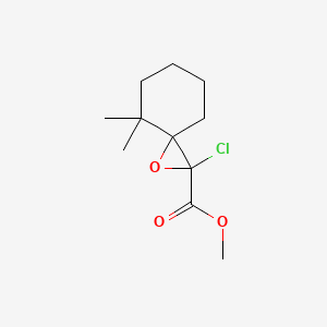 molecular formula C11H17ClO3 B13161012 Methyl 2-chloro-4,4-dimethyl-1-oxaspiro[2.5]octane-2-carboxylate 