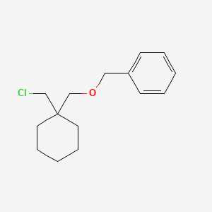 molecular formula C15H21ClO B13161023 ({[1-(Chloromethyl)cyclohexyl]methoxy}methyl)benzene 