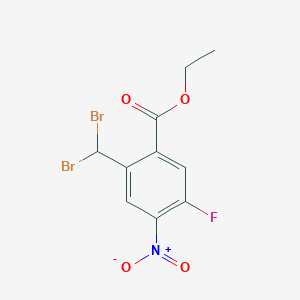 Ethyl2-(dibromomethyl)-5-fluoro-4-nitrobenzoate