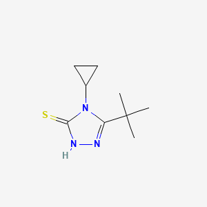 molecular formula C9H15N3S B13161049 5-Tert-butyl-4-cyclopropyl-4H-1,2,4-triazole-3-thiol 