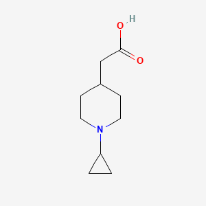 molecular formula C10H17NO2 B13161060 (1-Cyclopropyl-piperidin-4-YL)-aceticacid 