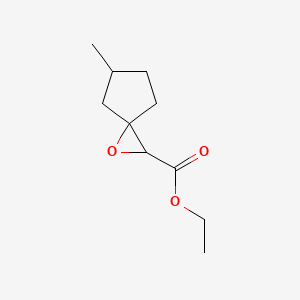 molecular formula C10H16O3 B13161067 Ethyl 5-methyl-1-oxaspiro[2.4]heptane-2-carboxylate 