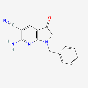 6-amino-1-benzyl-3-oxo-2,3-dihydro-1H-pyrrolo[2,3-b]pyridine-5-carbonitrile