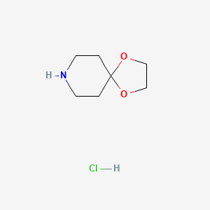 molecular formula C7H14ClNO2 B1316116 1,4-二氧杂-8-氮杂螺[4.5]癸烷盐酸盐 CAS No. 42899-11-6