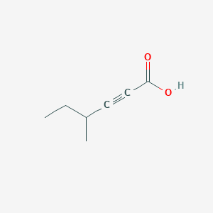 molecular formula C7H10O2 B13161230 4-Methylhex-2-ynoic acid 