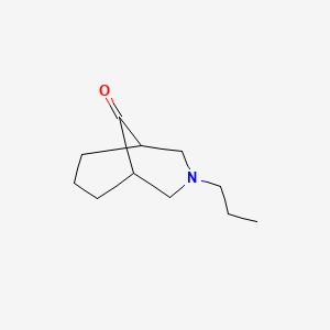 molecular formula C11H19NO B13161232 3-Propyl-3-azabicyclo[3.3.1]nonan-9-one CAS No. 68066-54-6