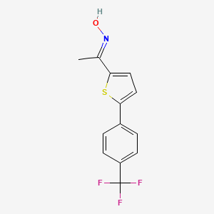 N-(1-{5-[4-(trifluoromethyl)phenyl]thiophen-2-yl}ethylidene)hydroxylamine