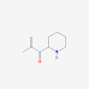 molecular formula C9H15NO B13161237 2-Methyl-1-(piperidin-2-yl)prop-2-en-1-one 