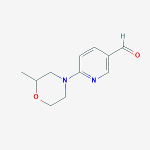 molecular formula C11H14N2O2 B13161248 6-(2-Methylmorpholin-4-yl)pyridine-3-carbaldehyde 