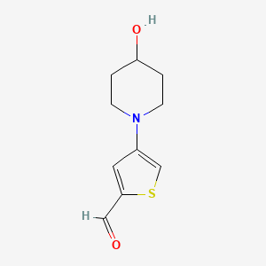 4-(4-Hydroxypiperidin-1-YL)thiophene-2-carbaldehyde