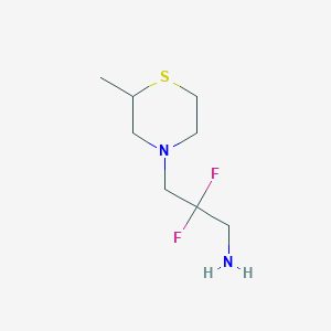 2,2-Difluoro-3-(2-methylthiomorpholin-4-yl)propan-1-amine