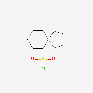 molecular formula C10H17ClO2S B13161339 Spiro[4.5]decane-6-sulfonyl chloride 