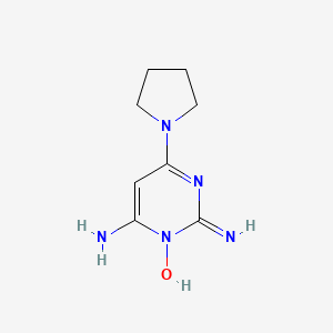 molecular formula C8H13N5O B1316137 吡咯烷基二氨基嘧啶氧化物 CAS No. 55921-65-8