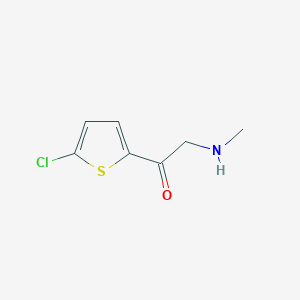 molecular formula C7H8ClNOS B13161416 1-(5-Chlorothiophen-2-yl)-2-(methylamino)ethan-1-one 