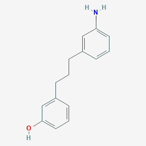 molecular formula C15H17NO B13161447 3-[3-(3-Aminophenyl)propyl]phenol 