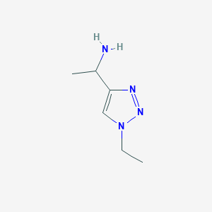 molecular formula C6H12N4 B13161457 1-(1-Ethyl-1H-1,2,3-triazol-4-yl)ethan-1-amine 