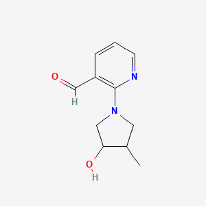 2-(3-Hydroxy-4-methylpyrrolidin-1-yl)pyridine-3-carbaldehyde