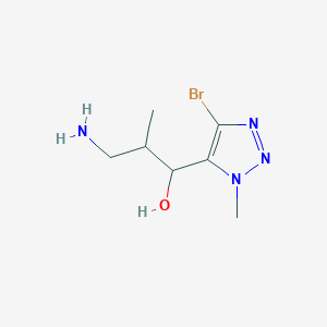 3-Amino-1-(4-bromo-1-methyl-1H-1,2,3-triazol-5-yl)-2-methylpropan-1-ol