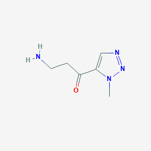 molecular formula C6H10N4O B13161503 3-Amino-1-(1-methyl-1H-1,2,3-triazol-5-yl)propan-1-one 