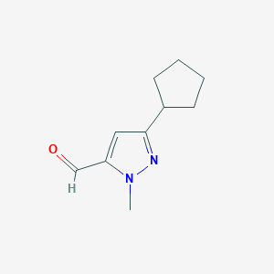 3-Cyclopentyl-1-methyl-1H-pyrazole-5-carbaldehyde