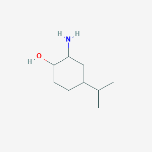 molecular formula C9H19NO B13161527 2-Amino-4-(propan-2-yl)cyclohexan-1-ol 