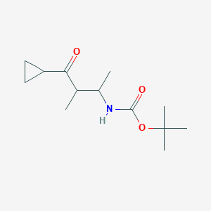 Tert-butyl N-(4-cyclopropyl-3-methyl-4-oxobutan-2-YL)carbamate