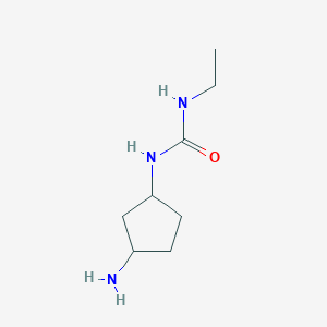 molecular formula C8H17N3O B13161534 1-(3-Aminocyclopentyl)-3-ethylurea 