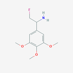 molecular formula C11H16FNO3 B13161569 2-Fluoro-1-(3,4,5-trimethoxyphenyl)ethanamine 