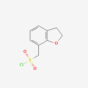 molecular formula C9H9ClO3S B13161580 (2,3-Dihydro-1-benzofuran-7-yl)methanesulfonyl chloride 