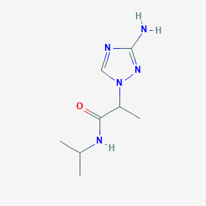 molecular formula C8H15N5O B13161586 2-(3-amino-1H-1,2,4-triazol-1-yl)-N-(propan-2-yl)propanamide 