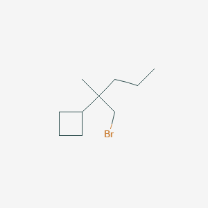 molecular formula C10H19Br B13161630 (1-Bromo-2-methylpentan-2-yl)cyclobutane 