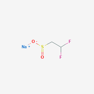 molecular formula C2H3F2NaO2S B13161631 Sodium 2,2-difluoroethane-1-sulfinate 