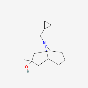 molecular formula C13H23NO B13161638 9-(Cyclopropylmethyl)-3-methyl-9-azabicyclo[3.3.1]nonan-3-ol 