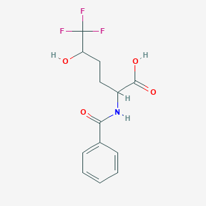 2-(Benzoylamino)-6,6,6-trifluoro-5-hydroxyhexanoic acid