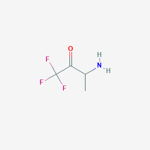 molecular formula C4H6F3NO B13161693 3-Amino-1,1,1-trifluorobutan-2-one 