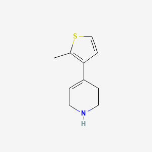 molecular formula C10H13NS B13161699 4-(2-Methylthiophen-3-yl)-1,2,3,6-tetrahydropyridine 