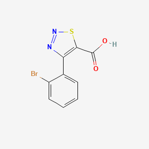 molecular formula C9H5BrN2O2S B13161713 4-(2-Bromophenyl)-1,2,3-thiadiazole-5-carboxylic acid 