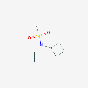 molecular formula C9H17NO2S B13161721 Dicyclobutylmethanesulfonamide 